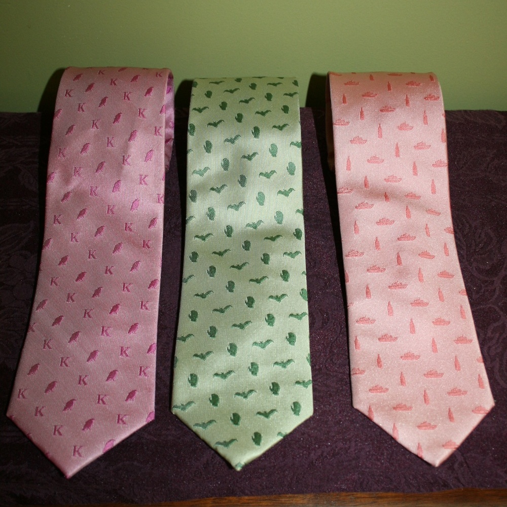 THREE SOUTHERN PROPER NECKTIES